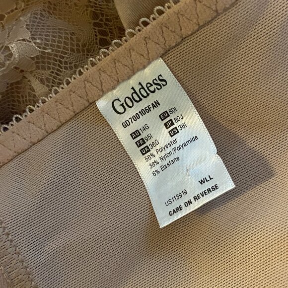 Goddess Cassie Banded Bra 36I Fawn NWOT - Picture 4 of 5